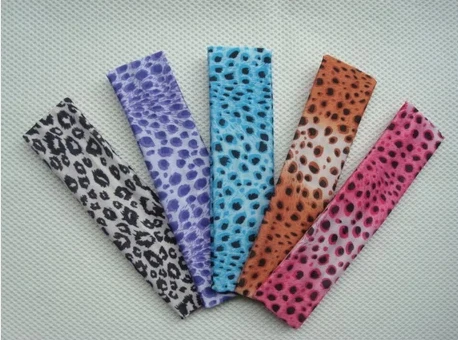 

2017 New Leopard sports yoga hair band protection milk silk fabric wide Headwear hair hoop headband (5cm) A257
