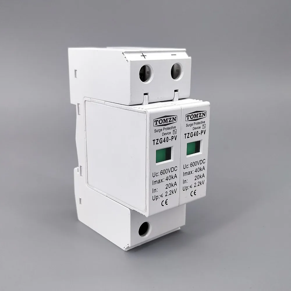 

SPD DC 600V 20KA~40KA House Surge Protector Protective Low-voltage Arrester Device
