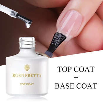 

BORN PRETTY 10ml UV Gel Polish Base Coat Matte No Wipe Top Coat Soak Off Tempered Base Gel UV LED Lamp Needed Nail Gel