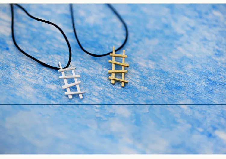 Steps Ladder to Success Necklace Construction Layered High Ladder Necklaces for Minimalist Geometric Meaningful Graduation