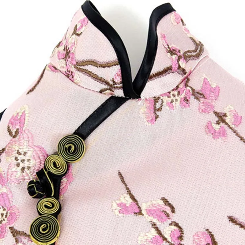 Летняя одежда для собак Cheongsam Одежда для домашних собак одежда с вышивкой для маленьких и средних собак китайский стиль Одежда для домашних животных для собак и кошек