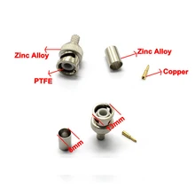 10Pcs Crimp Type BNC Connector
