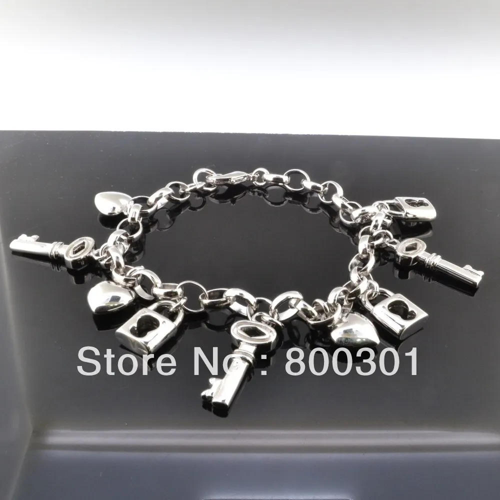 

40478 silver tone copper bracelets