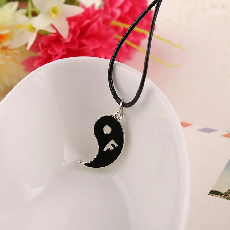 Лучшие друзья для 2 BBF Yin Yang ожерелье с подвеской черный белый пазл дружбы