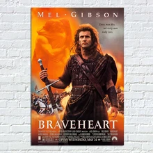 Настенный плакат с классическим фильмом Braveheart, 1995, Мел Гибсон, художественные плакаты, художественные принты, для бара, кафе, паба, декор для комнаты