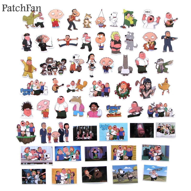 Patchfan 55 шт. семейный парень мультфильм дети игрушки стикер для DIY Скрапбукинг альбом багаж ноутбук телефон наклейки на ноутбуки стикер A1534