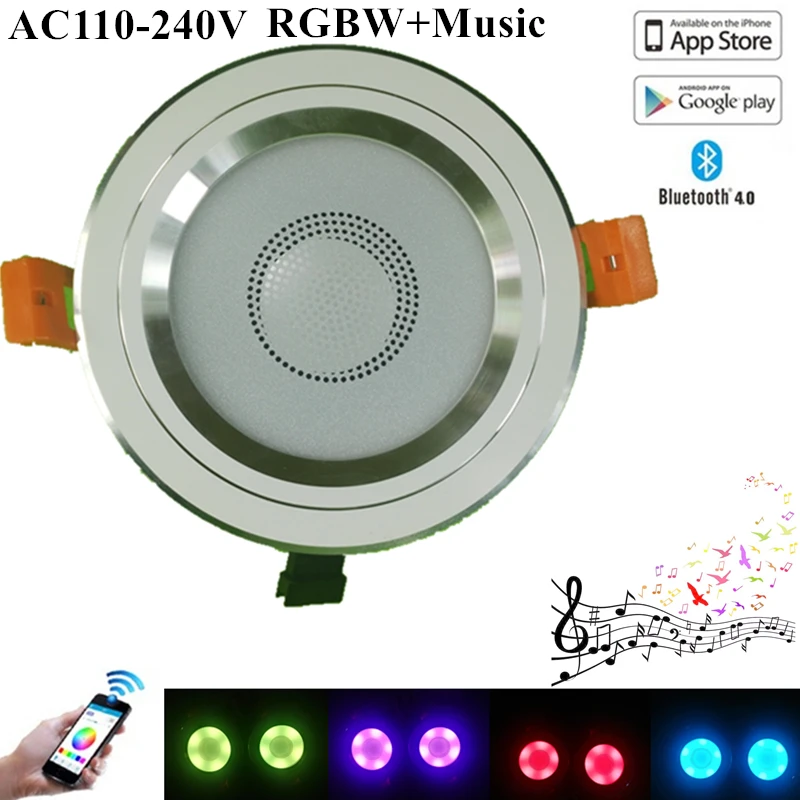 KINLAMS Smart Bluetooth LED Ceiling Downlight 14W RGBW Dimmable LED