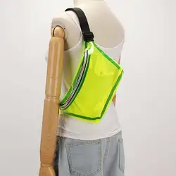Женская голографическая ПВХ поясная нагрудная сумка для путешествий Чехол для телефона модный прозрачный пояс поясная сумка