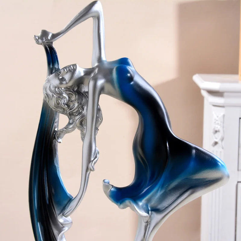 Vintage Resin Dancing girl Ornament Figurines Miniatures Person Statues For Home Hotel KTV office Background Wedding Decoration10