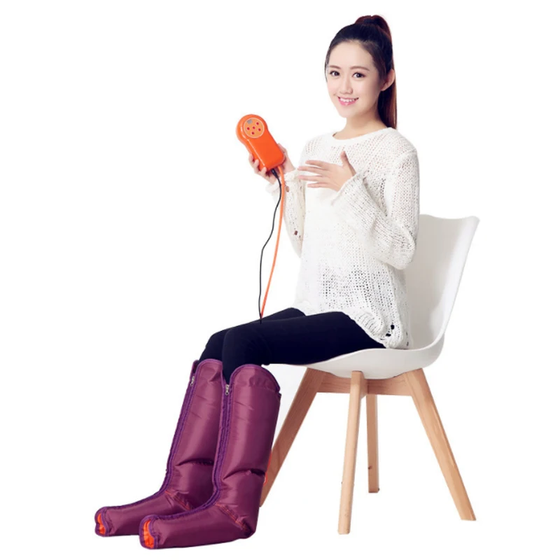 

Air Leg Pressure Massage Therapy Healthcare Pressure Circulation Cuff Foot Wrap Thigh Relaxation Calms Tired Soothes Muscle