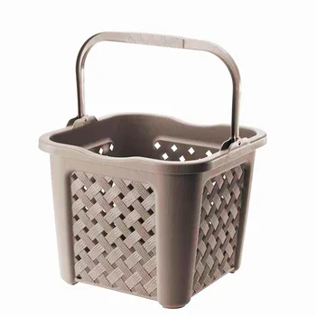 

Free clothing sets basket with handle 25 squarewave L-beige