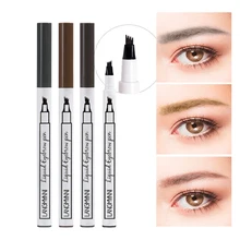 Водонепроницаемый карандаш для бровей 3D вилка кончик бровей Татуировка ручка коричневый глаз бровей хна Карандаш Макияж набор
