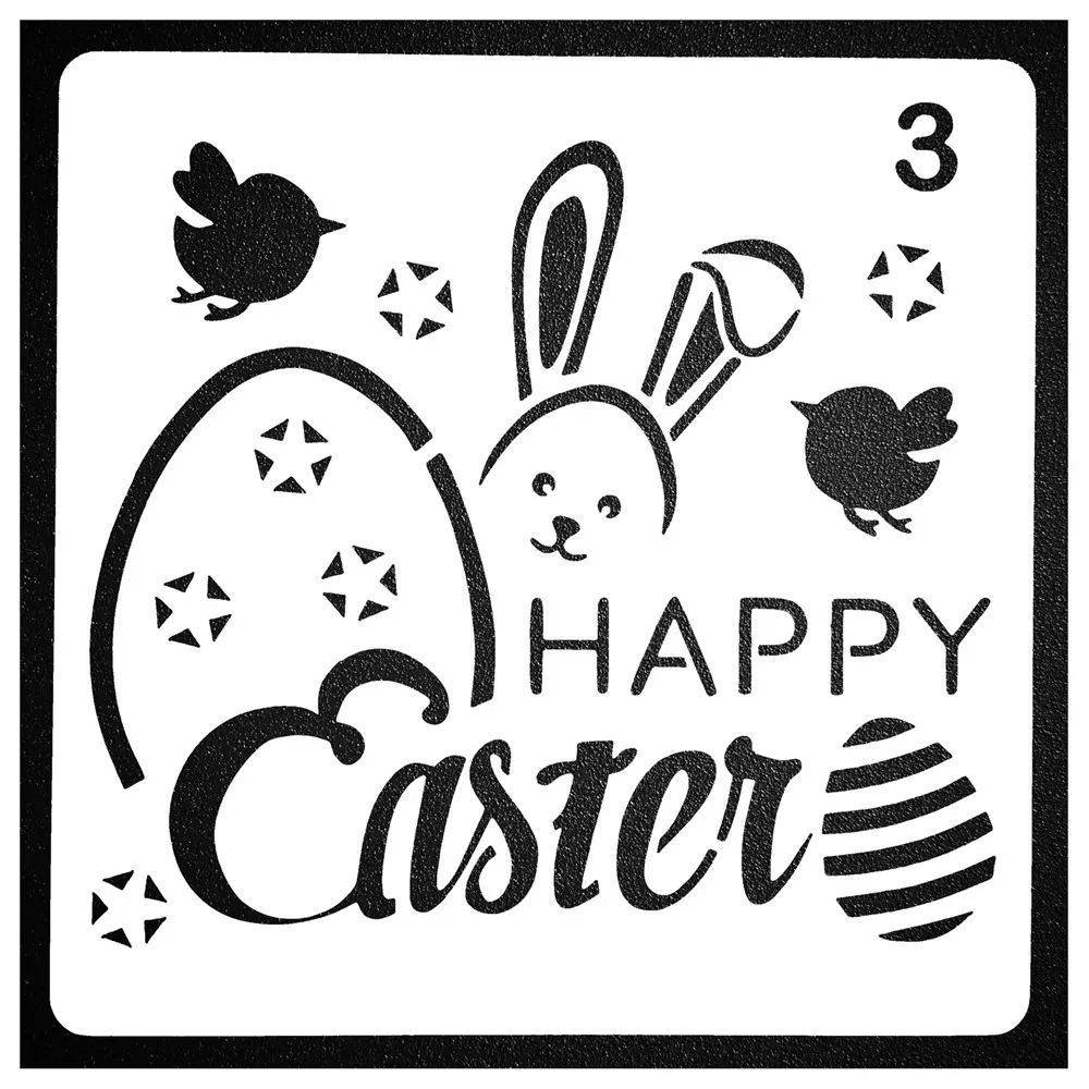 

Easter DIY Craft Layering Stencils For Walls Painting Scrapbooking Stamp Album Decor Embossing Paper Card Template#3