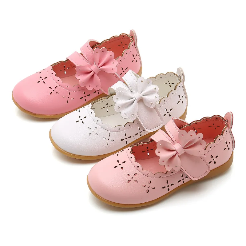 

2018Autumn New Childrens Hollow out flower leisure leather shoes baby Girls Princess shoes Dance Wedding Party Shoes