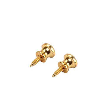 

2 Pcs Guitar Strap Locks Buttons End Pins for Electric Acoustic Guitar Mandolin Replacement Parts