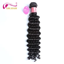 XBL HAIR Brazilian Deep Wave Human Hair Extensions Bundles Human Hair 1pc/lot Natural Color Remy Weaves Can be Dye Free Shipping