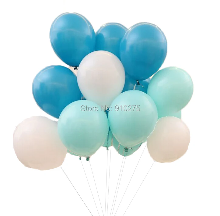 

60PCS/Lot 10inch Mixed Blue & White Latex Balloon Wedding Baby Shower Birthday Party Event Festival Decoration