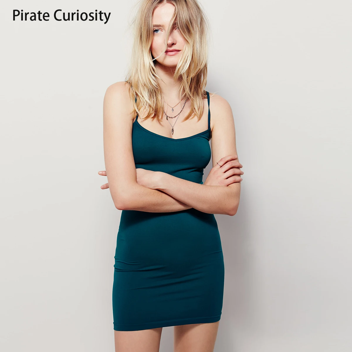Pirate Curiosity Negligees Elegant Nightgowns Women Sexy Silk Strap Full Slip Dress Mini Cami Slips Underdress Solid Underskirt