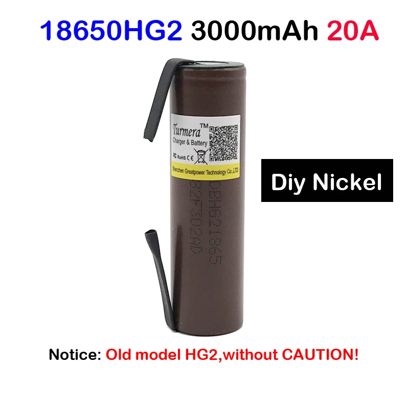 

battery 18650 hg2 18650hg2 18650 hg2 3000mah for 18650 mod power tools 20A Diy Nickel old model 5pc