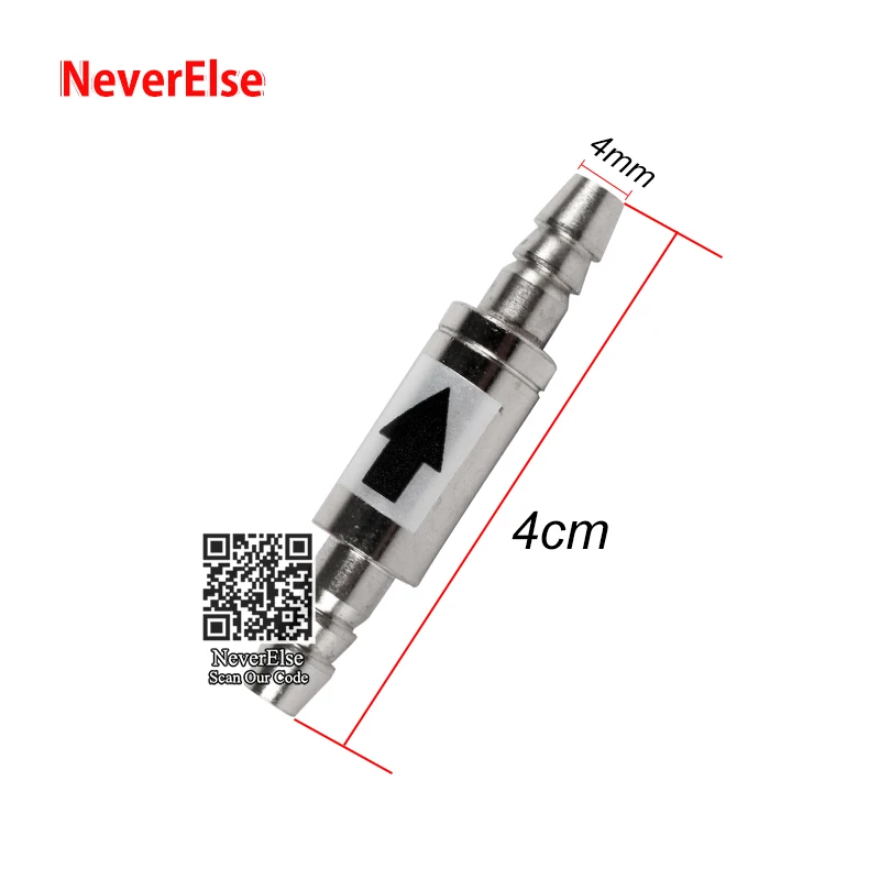 Обратный клапан для аквариума 4 мм для установки системы СО2 из нержавеющей стали с защитой от протечек, обратного потока, невозвратный воздушный клапан для аквариума СО2 с диффузором