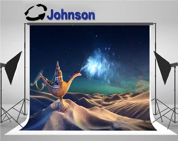 

wall background Vinyl cloth High quality Computer print Night Sky Wishes Desert Genie Coming Bottle Fairy backdrops