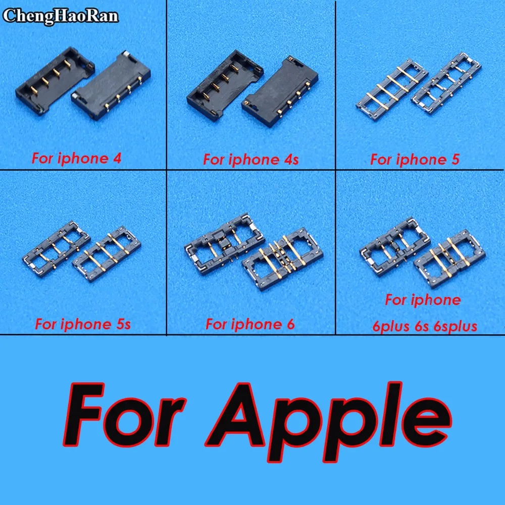 

ChengHaoRan FPC Connector Battery Holder Clip Contact replacement on motherboard for iphone 4 4S 5 5s 6 6s 6plus 6s plus