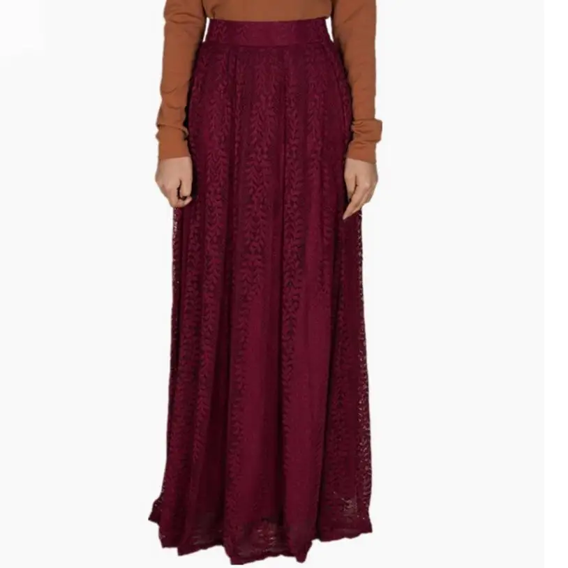 long lace maxi skirt