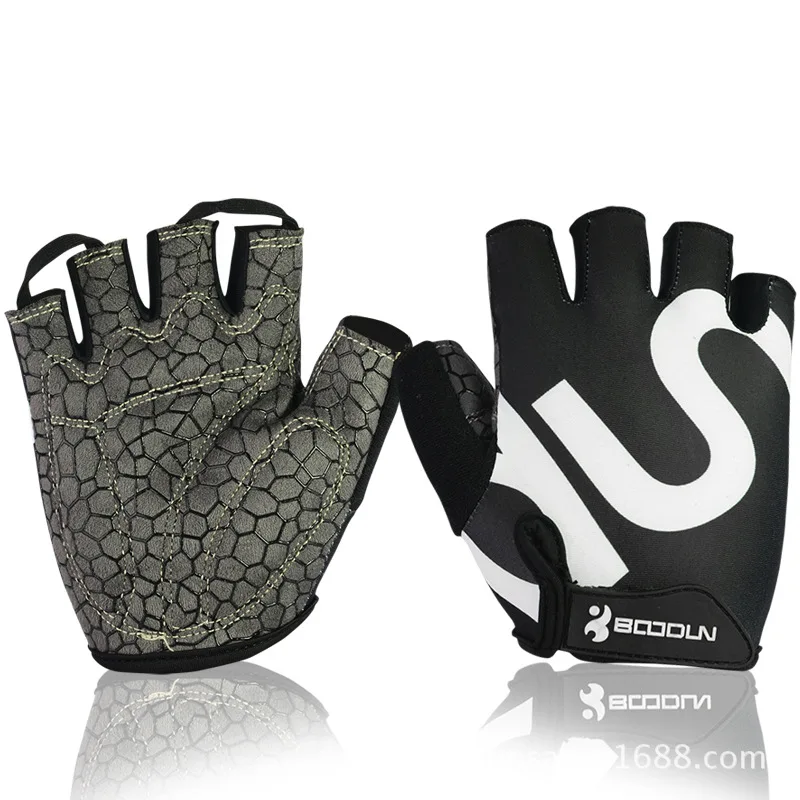 Велосипедные перчатки для мужчин и женщин для шоссейного горного велосипеда гелевая накладка противоударные | противоскользящие дышащие MTB велосипедные Перчатки для фитнеса и спортзала - Цвет: Черный
