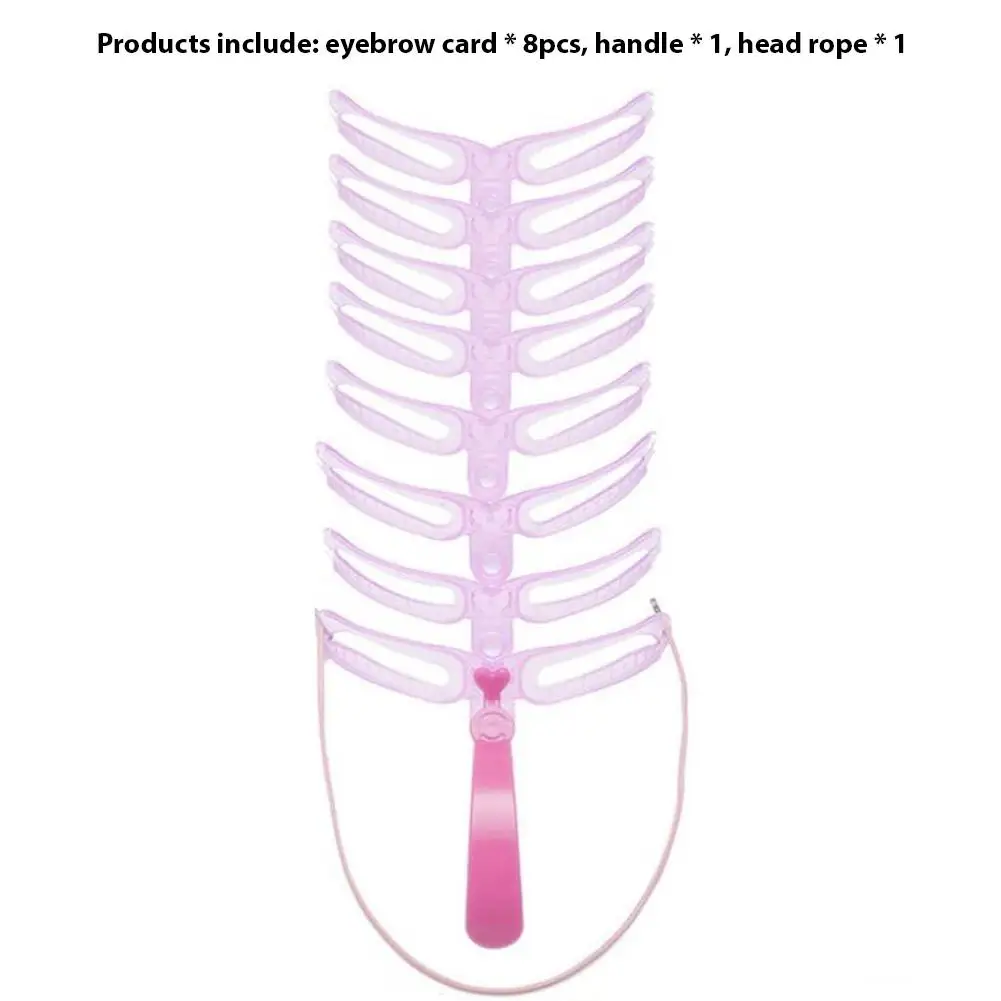Hobbyline 8 шт./Набор трафареты для бровей многоразовые для бровей, формирующие трафареты, трафареты для бровей, трафареты для рисования бровей, шаблон, инструмент для макияжа