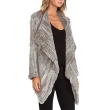 Европейские и американские женские шубы высокого качества трикотажные куртки из кроличьего меха зима горячая распродажа