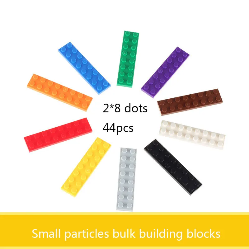 

2*8 Dots Small Particles Bulk Building Blocks compatible legoings toys Thin Bricks DIY Basic Parts Educational Toys for Children