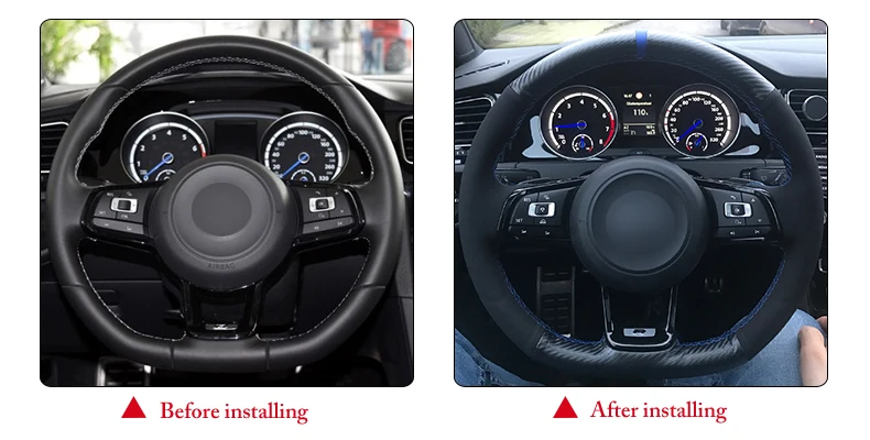 for Volkswagen Golf R steering wheel cover
