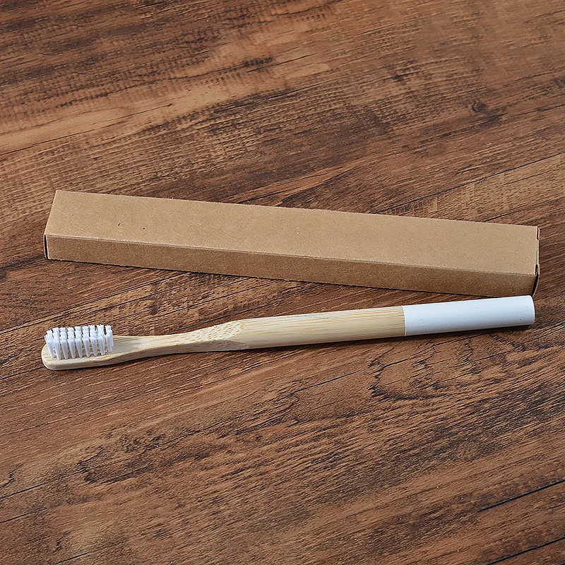 1 шт. Экологичная бамбуковая зубная щетка средней щетиной биоразлагаемая пластическая уход за полостью рта для взрослых зубная щетка эко кисточка с бамбуковой ручкой