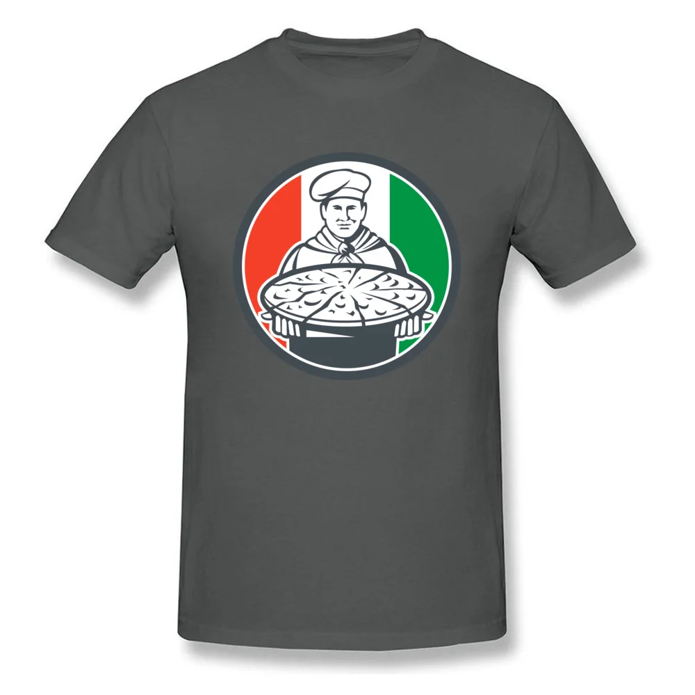 Italian Chef Cook Serving Pizza Circle Retro_carbon