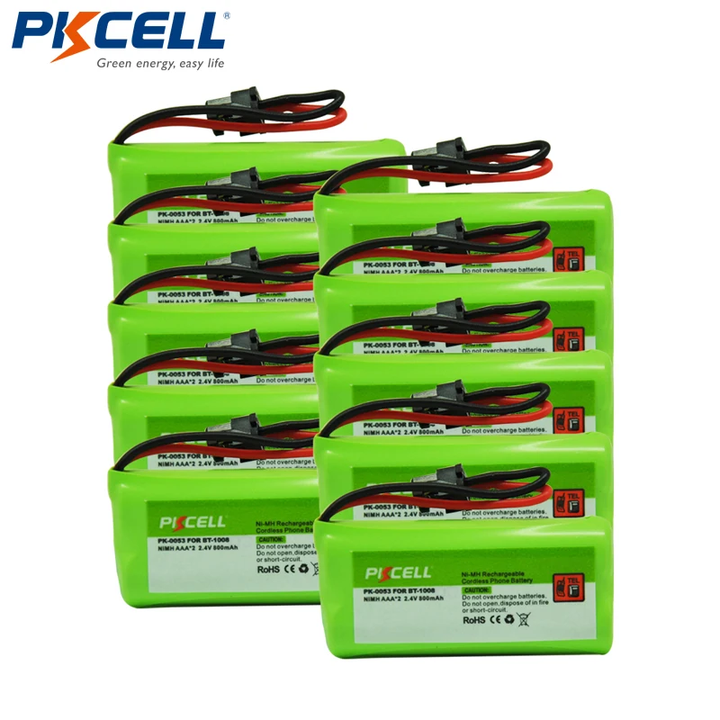 10 x AAA*2 Cordless Phone Battery 800mAh 2.4V for Uniden BT 1008 BT