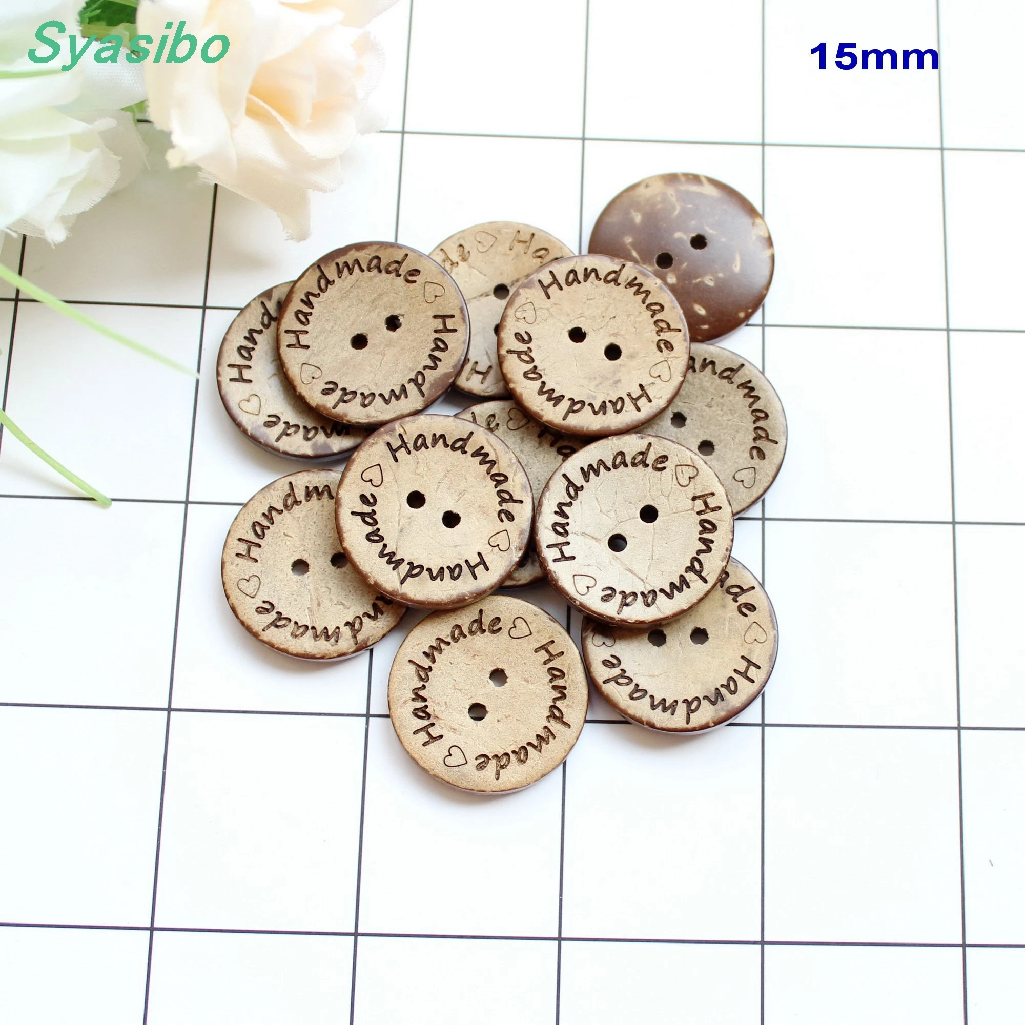 

15mm/20mm/25mm/30mm Handmade Buttons Coconut Sewing Buttons Suppliers For DIY Hat Doll -CO1064