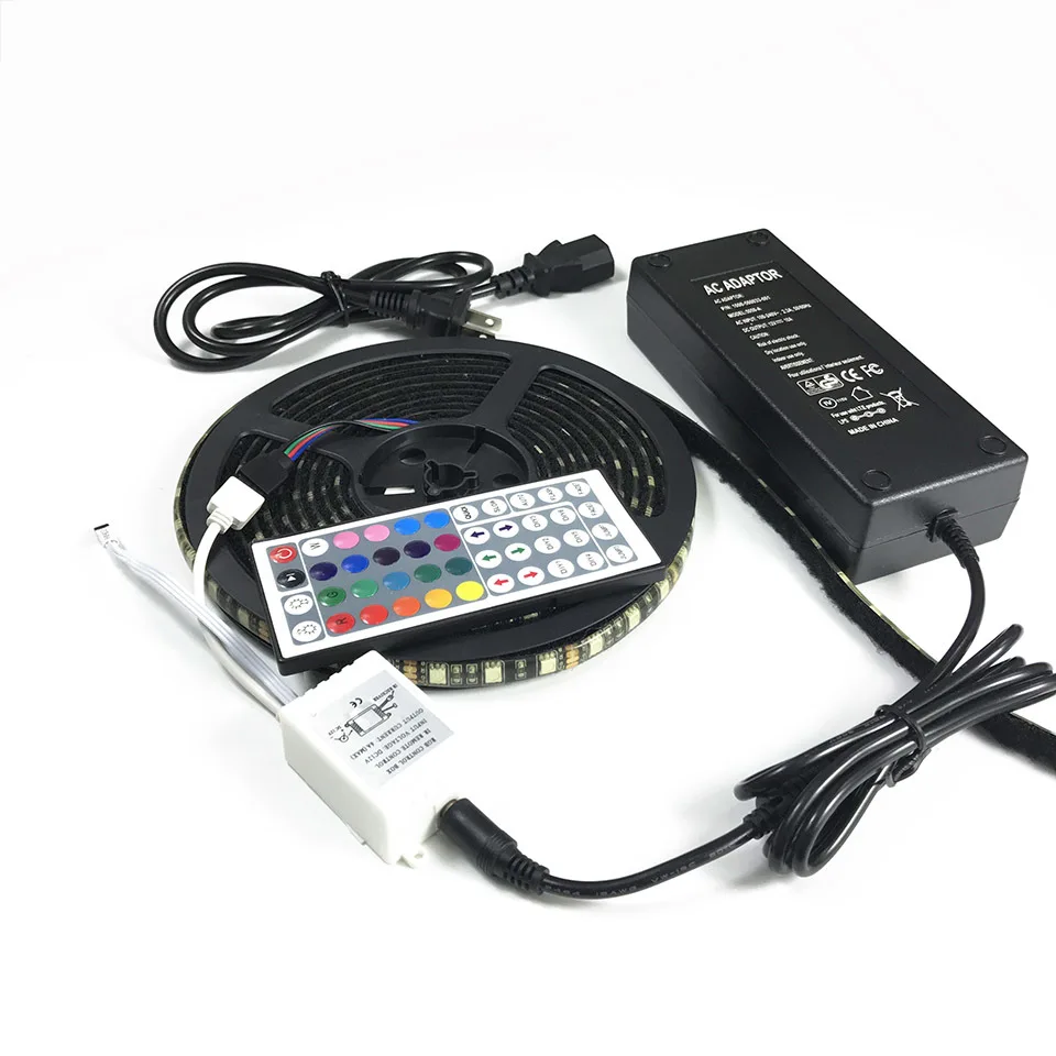 5m  44key led strip set with 12v 5a adapter set