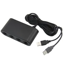 Конвертер Elistooop с 4 портами для контроллеров GameCube GC, usb-адаптер для nintendo WiiU PC N GC, аксессуары для игр