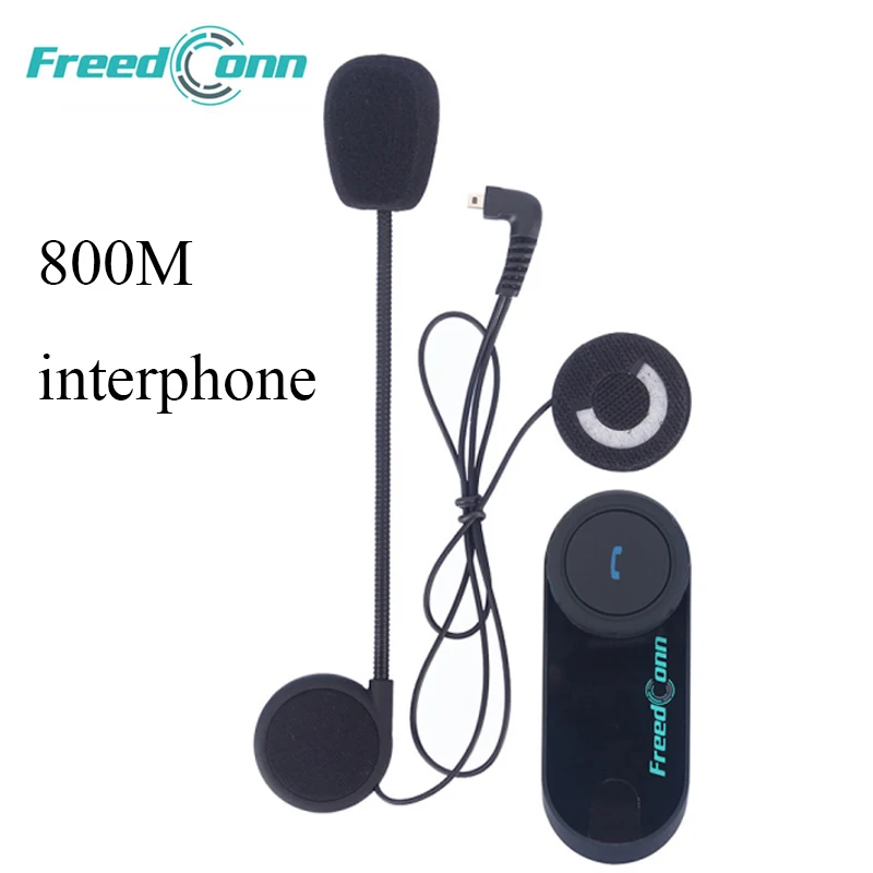 

FreedConn T-COMVB Helmet Headset BT Bluetooth Motorcycle Helmet Intercom 800M Interphone Headset with FM Radio