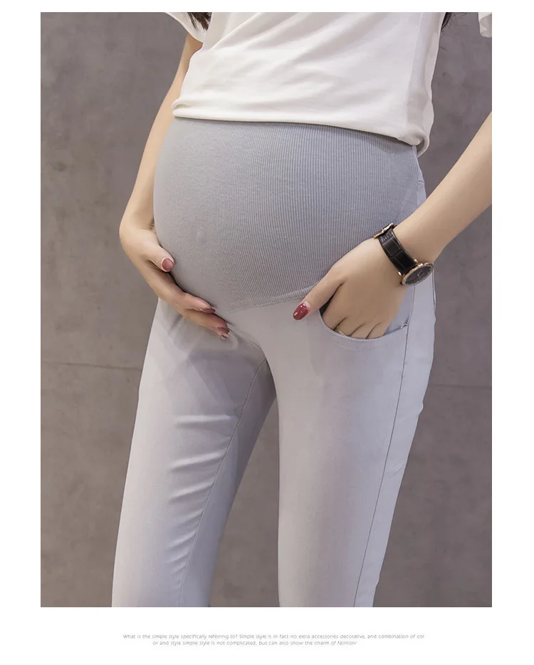 Roupas de Maternidade Calças de Maternidade de Verão Fdfklak Ropa Mujer Novos Roupas Calças Elasticidade Cintura Gravidez Mulheres Grávidas 2020 13 Cheap Leggings