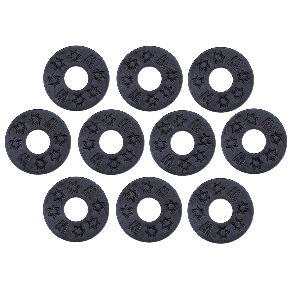 10 Pieces Acoustic Electric Guitar Bass Strap Block Rubber Safety Strap Lock Washer Gasket Cushion