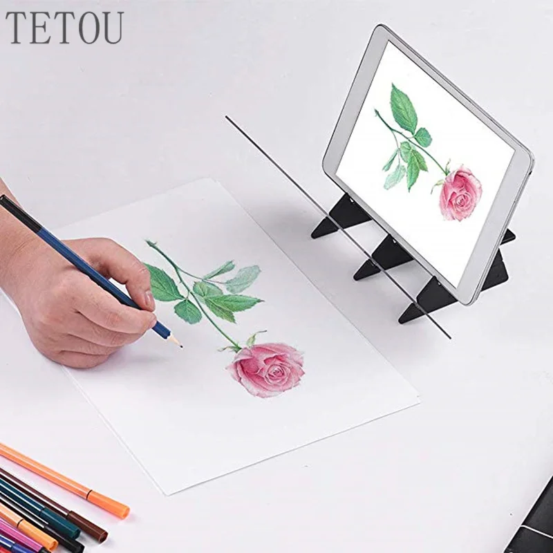 

Tracking projection optical drawing board sketch mirror facing copy table reflection light image board mobile phone bracket