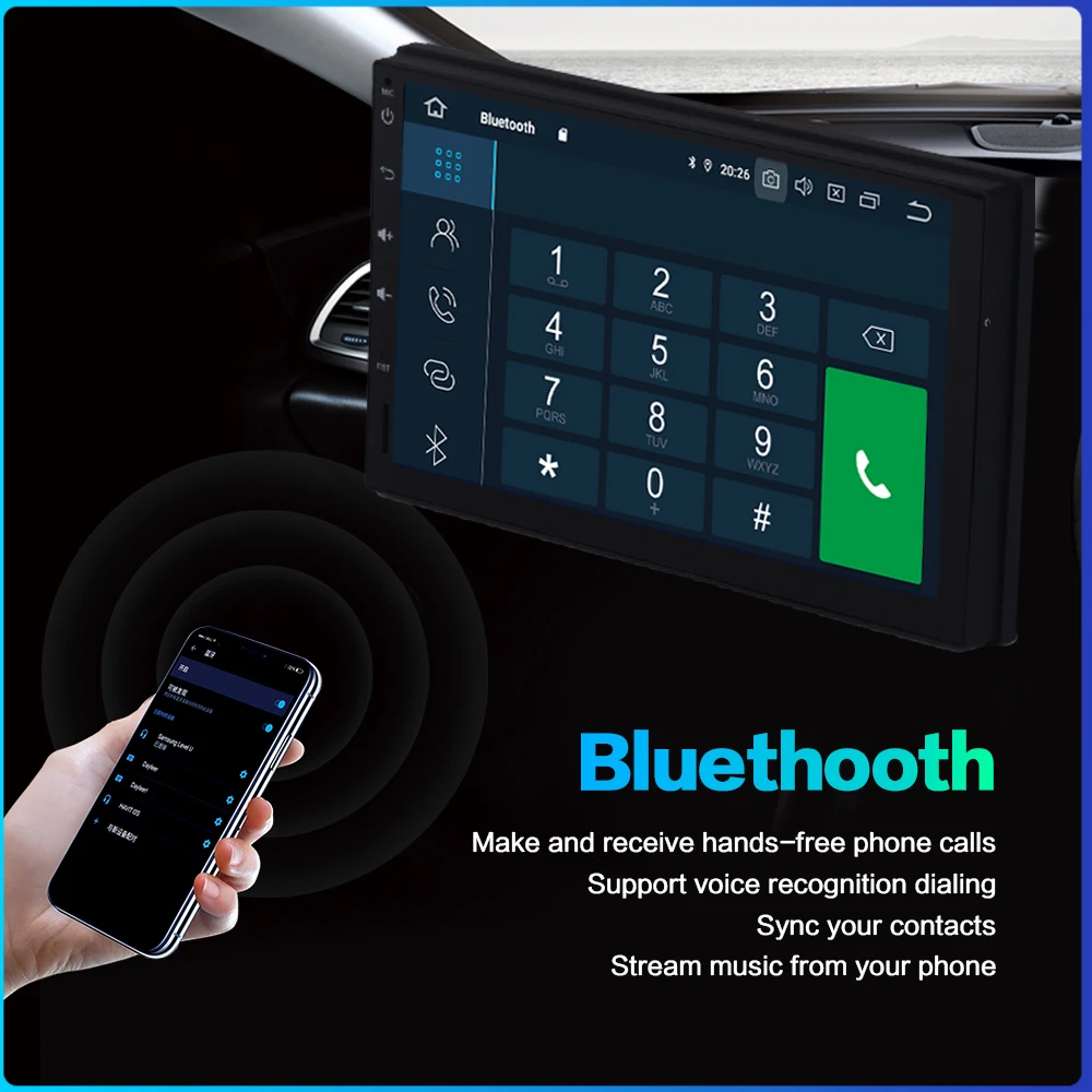 Cheap COIKA 4+64G RAM Android 9.0 System Car Auto Stereo For Fiat Bravo GPS Navi Radio Multimedia Phonelink DVR Mirror Screen SWC BT 9