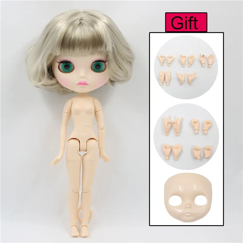 Ледяная фабрика blyth кукла 1/6 BJD Специальное предложение Специальная цена, лицевая сторона и руки AB как подарки - Цвет: new matte face doll