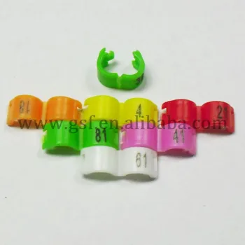 

500pc free shipping 4mm Plastic clip bird Ring(NEW)