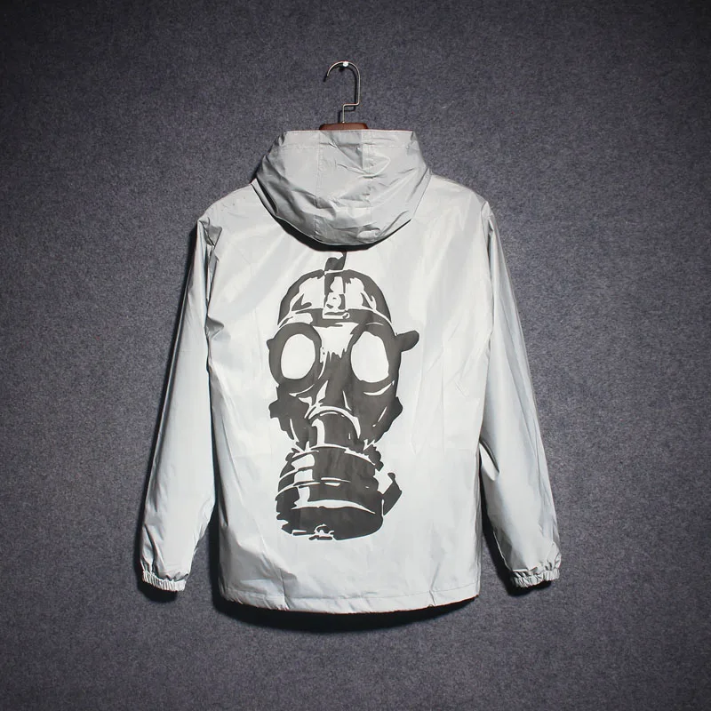 

3M Reflective Jacket Hip Hop Waterproof Windproof Sun Protection Reflective Jackets Funny Cartoon Reflective Jackets Windbreaker
