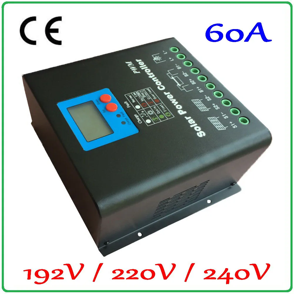 Solar Controller 192V or 220V or 240V Battery Charge Regulator 60A