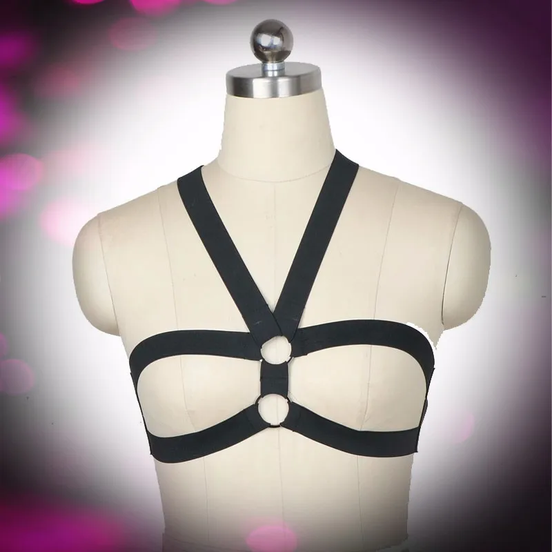 Stretch harnesses, straps, shackles, lingerie, ladies, bras, punk rock