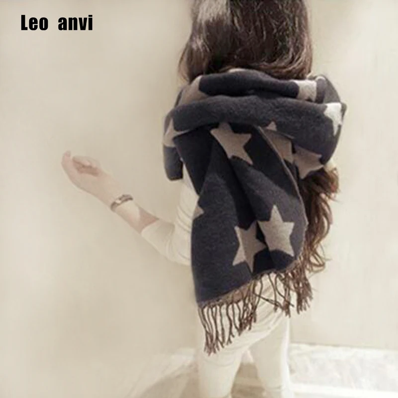 

Fashion Brand Winter Scarf Women Designer Pashmina Shawls and Scarves Soft Foulard Bufandas Five-pointed star poncho capes