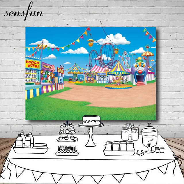 clown tent playground carousel